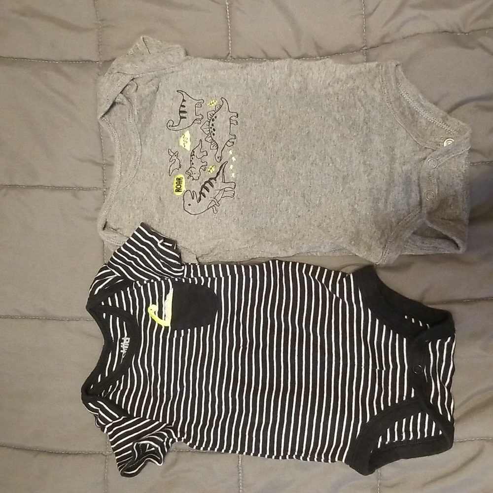 Carter's Dinosaur Onesies Bundle of 2